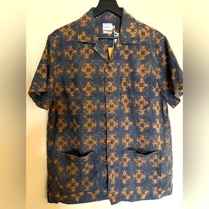 Jcrew - Hand-blocked cotton print button up shirt